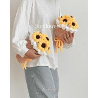 ราคา (พร้อมส่ง) ช่อดอกไม้ไหมพรม ทานตะวัน กุหลาบ ⭐️ (งานถักมือทุกชิ้น ภาพถ่ายจริงของร้าน) (26824772885)