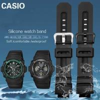 ราคา Casio Awg - M 100 / Aw - 590 / Aw - 591 / G - 7700 สายนาฬิกาข้อมือซิลิโคนกันน้ํา 16 มม . (24771439471)