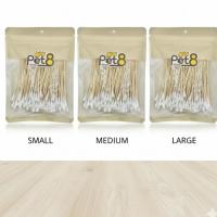 ราคา (เซ็ท 6ห่อ) Pet8 ไม้ปั่นหูสุนัข สำลีพันไม้ 3ขนาด S M L ( สำลีปั่นหูสุนัขมีด้าม ไม้เช็ดหู คัตตั้นบัดสุนัข คอตตอนบัดเช็ดหู (29786189383)