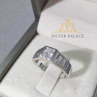 ราคา แหวนเงินแท้ 925 ฝังเพชร Swiss เม็ดเดี่ยว 0.5 กะรัต ชุบทองคำขาว (24672024441)