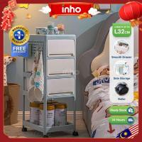 ราคา INHO L32cm (3/4 ชั้น) ชั้นเก็บของอเนกประสงค์ รถเข็นเก็บของเด็กมีล้อ (22868866505)