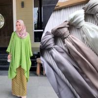 ราคา CECILIA SATIN SHAWL SATIN SILK TUDUNG RAYA 2022 COTTON CHIFON OFF WHITE BAWAL BRIDE PLEATED (20089181732)