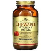 ราคา Pre order Solgar, Chewable Vitamin C, Natural Cran-Raspberry, 500 mg, 90 Chewable Tablets (6012406146)