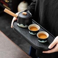 ราคา ชุดน้ำชากังฟูในครัวเรือนหนึ่งหม้อสองถ้วยถาดชาขนาดเล็กกาน้ำชาจีนเรียบง่ายหนึ่งคนเซรามิกชุดเล็ก (29018809707)