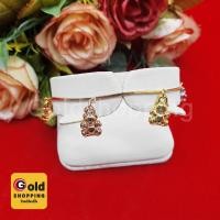 ราคา สร้อยข้อมือทองสามกษัตริย์ห้อยตุ๊กตาหมี 3K ความยาว 7 นิ้ว (18942435629)