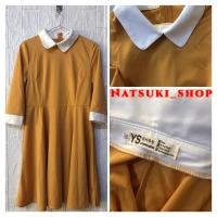 ราคา ชุดเดรสทำงาน สีเหลือง มัสตาร์ด size M (2163166057)