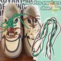 ราคา [ GuuDuu ] Miu เชือกผูกรองเท้ากีฬาวินเทจ - อุปกรณ์ตกแต่งรองเท้า DIY - เชือกผูกรองเท้าแบนสีทึบ - เชือกผูกรองเท้าลําลองส่วนบุคคล (42350148972)