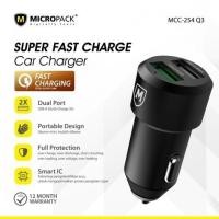 ราคา MicroPack MCC-254 Q3 หัวชาร์จในรถยนต์มี 2 พอร์ต ประกัน 1 ปี (29601042594)