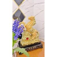 ราคา ม้า ม้ามงคล ม้าเหยียบถุงทอง งานเรซิ่นพ่นทราย สูง 21" กว้าง 16" (49102212868)