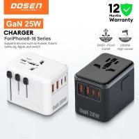 ราคา DOSEN Universal Adapter Travel International 25W USB C Adapter Fast Charger QC 3.0 Charger Type C Plug (40917810298)