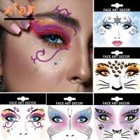 ราคา Xianen Face สติกเกอร์, Shining Glitter แต่งหน้าสติกเกอร์, Hot Swan Cat เสือดาวผีเสื้อน้ําแข็งการ์ตูน Face Art Decor โรงละครของขวัญวันเกิด Party (28859317222)