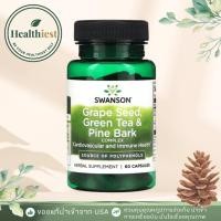 ราคา พร้อมส่ง Swanson Grape Seed Green Tea & Pine Bark Complex 60 Capsules (48700308020)