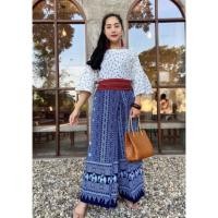 ราคา กางเกงผู้หญิง กางเกงผ้าไทยทรงแพนเค้ก เอว 26-38 สะโพก 45 ยาว 38 มี 11 ลาย กางเกงสวยๆ c61️ (23431666118)