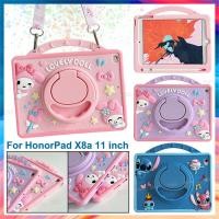 ราคา สําหรับ Huawei HonorPad X8a MatePad SE 10.4 T10 T10S 11 Air 11.5 Honor Pad 6 7 9 X6 X8 V6 V7 11.5 360 องศาหมุนได้ขาตั้งเด็กปลอดภัยน่ารักการ์ตูนStitchนักบินอวกาศกันกระแทกปลอก (29316448579)