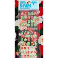 ราคา สติ๊กเกอร์ ตัวอักษร ภาษาอังกฤษ abc a-z จากญี่ปุ่น S*PAPA Stickers funny looking Size : 1 cm (29290432355)