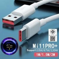 ราคา สายชาร์จเร็ว 120W Xiaomi Type-C 6A USB Type C Quick Charge 3.0 สายชาร์จ 6A+หัวชาร์จ 67W สําหรับ xiaomi 12 Mi11 MI10 MIX3 Redmi 30 Pro K20 (54153968403)