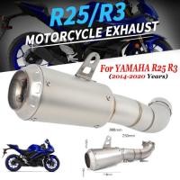 ราคา Slip-On For YAMAHA YZF-R3 R3 R25 MT-03 MT03 MT-25 2014 - 2020 Motorcycle Exhaust Escape System Mid (40177737690)