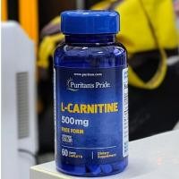 ราคา แอลคาร์นิทีน L-Carnitine 500 mg 60 Caplets (ช่วยเผาผลาญไขมัน เพื่อใช้เป็นพลังงาน) Puritan's Pride (7637522187)
