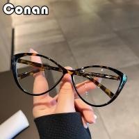 ราคา แว่นตาแฟชั่น -50~600° แว่นตาสายตาสั้นชายและหญิง แว่นป้องกันแสงสีฟ้า กรอบแว่นสายตาแมว 1106 (25016127937)