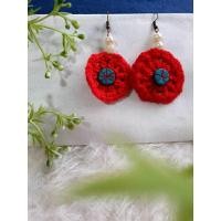ราคา ต่างหูไหมพรมถัก Handmade (27259516949)