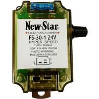 ราคา รีเลย์ไฟเลี้ยว เฟรชเชอร์ 3 ขา 24V ปรับความเร็วได้ Hyper Speed Turn Signal ยี่ห้อ New-Star FS-30-1 (26975515805)