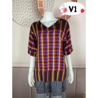 ราคา เสื้อผ้าขาวม้าหมักโคลนรุ่นคอวี,เสื้อผ้าขาวม้าหมักโคลนคอวี (18578994048)