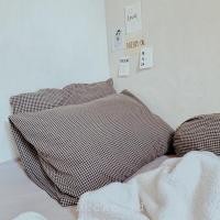 ราคา เวลาขี้เกียจ | ผ้าปูที่นอนลายสก๊อตเกาหลี - Lightgrey (20117736140)