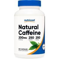 ราคา Nutricost, Natural Caffeine, 200 mg, 250 Capsules (20654103021)