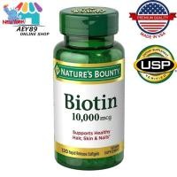 ราคา Nature's Bounty Biotin 10,000 mcg 120Softgels บำรุงสุขภาพผม ผิวหนัง และเล็บ* (ขวดเขียว) (11325858704)