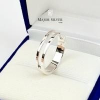 ราคา แหวนเส้นคู่ขนาน / เงินแท้92.5% แฟชั่น ดีไซน์เรียบๆ เท่ๆ Major Silver : E-V-2x4 (3347599098)