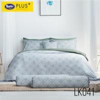 ราคา Satin Plus ชุดผ้าปูที่นอน 6 ฟุต 5 ฟุต 5 ชิ้น + ผ้านวม 100"x90" Lucky Me lucky Life (19171050341)