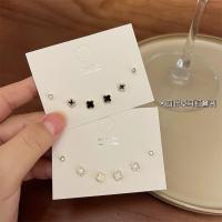 ราคา 3 คู่/เซ็ต Singul S925 Silver Clover Zircon Stud Earings ชุดผู้หญิงประณีต Clover Hypoallergenic ต่างหูสตั๊ดชุดหูสตั๊ด (26838995670)