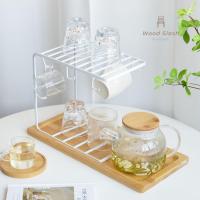 ราคา Wood Slash Decor ชั้นวางแก้วสไตล์มูจิ มินิมอล ขนาด 40x18.4x24.5 (23886570721)