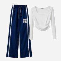 ราคา (ภาพถ่ายจริง) Miu Miu บุคลิกภาพชุดกีฬาผู้หญิง Set (42214541289)