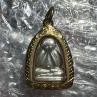 ราคา พระปิดตา ข้าวตอกแตก เนื้อเงิน เลี่ยมทองคำแท้ หลวงปู่บัวเกตุ หลวงพ่อบัวเกตุ (23784754524)