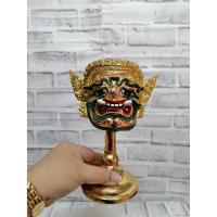 ราคา พระพิราพ หน้าทอง พร้อมฐานปิดทอง ขนาดเศียร กว้าง 5 นิ้ว เนื้อเรซิ่น ทองเค หัวโขน เศียรครู เศียรเทพ ของที่ระลึก ของขวัญ (6169421415)