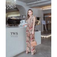 ราคา จั๊มสูทยาวผ้าทอระบาย Sz.S งานป้าย Twin Shop (16782089922)