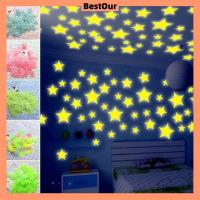ราคา BESTOUR สติ๊กเกอร์ติดผนังเรืองแสง, สติ๊กเกอร์ดาวเรืองแสง DIY สีสันสดใส, กระดาษติดผนังเรืองแสงในที่มืดสติ๊กเกอร์ติดผนังห้องนอนเพดานห้องนั่งเล่น (48155937601)