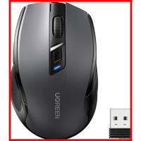 ราคา UGREEN Wireless Mouse, Bluetooth & 2.4GHz, Quiet Mouse, Wireless, 6 Buttons, 4000DPI, 5 Level DPI Switching, Battery Operated, Compatible with Windows PC, Chromebook, etc., Black (27487918753)