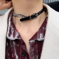 ราคา Hot Sale#Sexy Choker Necklace for Men and Women, Punk Style Collarbone Chain, Adjustable Leather Chain Necklace, Unisex Necklace RX11 (42606505210)
