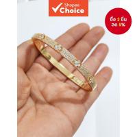 ราคา Punk ดอกไม้กําไลข้อมือ 18K Gold Gelang ทองเหลืองชุบปรับหรูหราบุคลิกภาพ Unisex (49703286816)