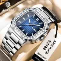 ราคา GOHUOS Luxury Goods Mens Original Diamond Quartz Luxury Sport Water-Resistant Luminous Date Day Stainless Steel (43520543128)