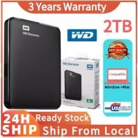 ราคา External Harddisk 4TB/2TB Western Digital Hard Drives ฮาร์ดดิสพกพา ฮาร์ดไดรฟ์ภายนอก HDD USB3.0 Harddisk External (26152336577)