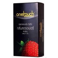 ราคา Onetouch Strawberry กล่องใหญ่ 12 ชิ้น ถุงยางอนามัย กลิ่นสตอเบอรี่ condom (2985715977)