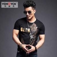 ราคา เสื้อยืดแขนสั้นพิมพ์ลายเสือดาวสําหรับผู้ชาย (42858824976)