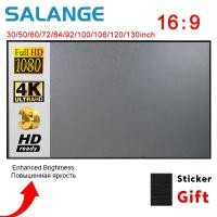 ราคา SALANGE ผ้าสังเคราะห์สะท้อนแสงขอบดํา 60/72/84/100/120/130 นิ้ว 16:9 สําหรับ YG300 Projetor XGIMI DLP LED Theater (55453972812)