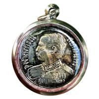 ราคา K387 จี้รัชกาลที่5 เหรียญร 5 เสด็จพ่อ ร5 เหรียญช้างสามเศียร ขนาด 2.5X2.5 ซม. กรอบสแตนเลสแท้ (22335323689)