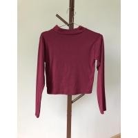 ราคา ส่งต่อ!!! เสื้อครอปคอเต่าแขนยาว สีแดงเลือดหมู (6348872876)
