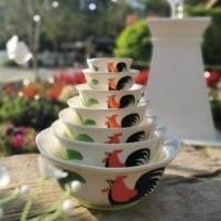 ราคา INDRA CERAMIC ชุดชามตราไก่ แพ็ค 6 ชิ้น 6 ขนาด ลายไก่ลำปาง​ เซรามิกเข้าไมโครเวฟได้ (15034746175)