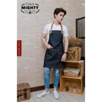 ราคา ผ้ากันเปื้อนยีนส์แท้ Denim สายหนังแท้ รุ่นS1 [หนังสีน้ำตาลอ่อน] สายถอดได้ (1750514978)